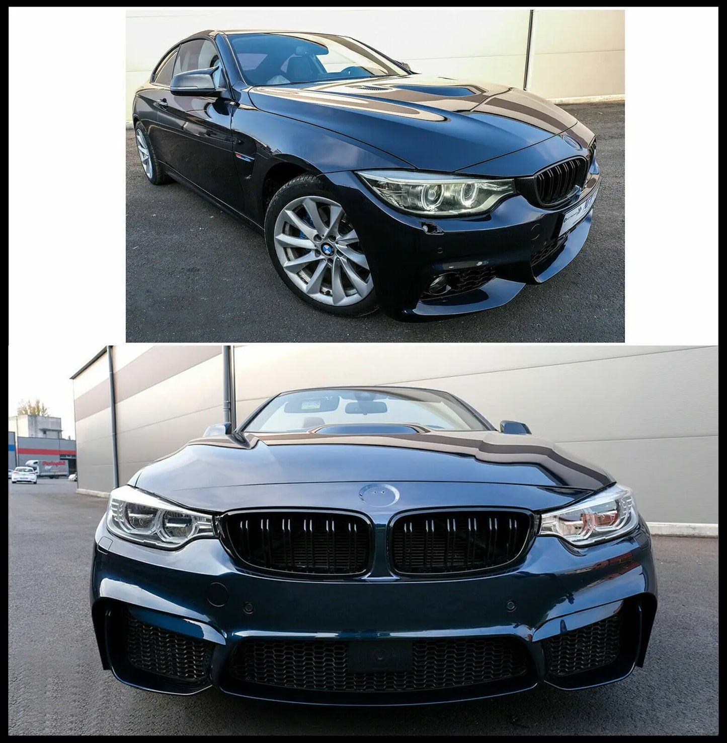 BMW F30 F31 F35 3 SERIES 2011-2019 KIDNEY TWIN GRILL GLOSS BLACK DUAL LINE