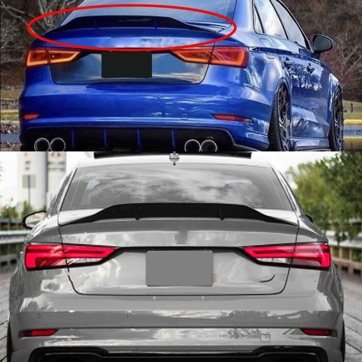 Duckbill Spoiler for Audi A3 S3 RS3 8V Saloon RT Style 2014-20