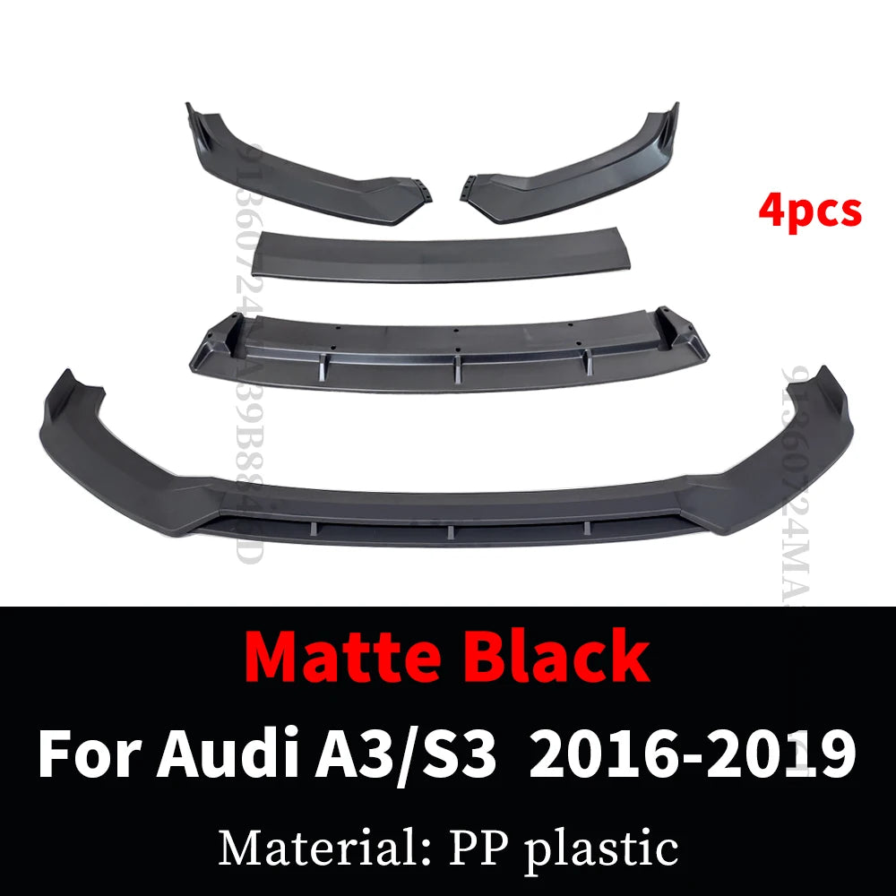 Carbon Fiber Front Lip For Audi A3 S3 2016 2017 2018 2019