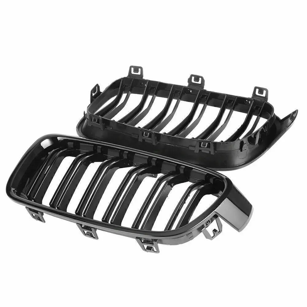 BMW F30 F31 F35 3 SERIES 2011-2019 KIDNEY TWIN GRILL GLOSS BLACK DUAL LINE