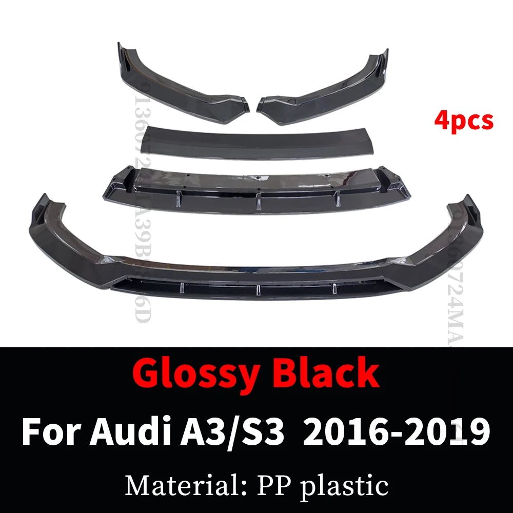 Carbon Fiber Front Lip For Audi A3 S3 2016 2017 2018 2019
