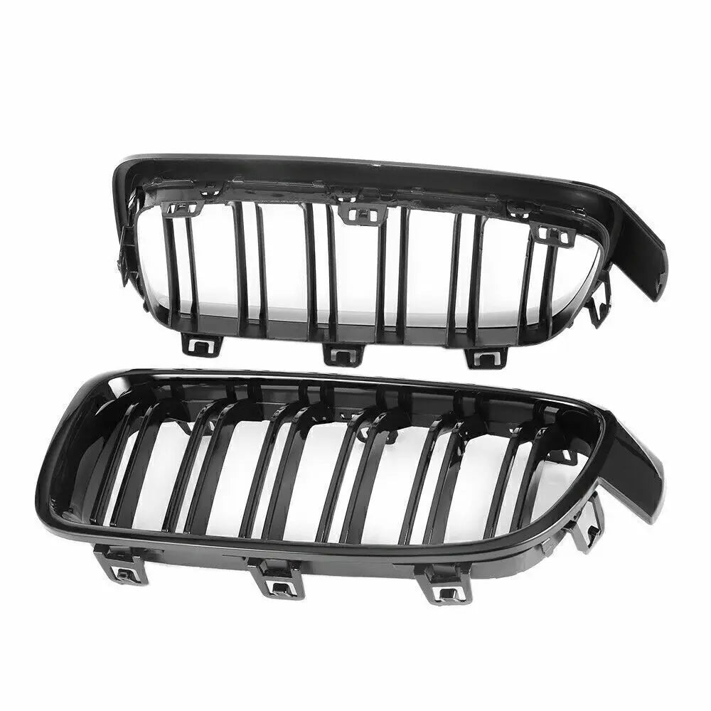 BMW F30 F31 F35 3 SERIES 2011-2019 KIDNEY TWIN GRILL GLOSS BLACK DUAL LINE