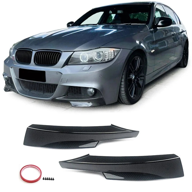Front lip inserts for BMW 3 Series E90 E91 328i 325i LCI M-Tech Sports 2009 2010 2011 2012
