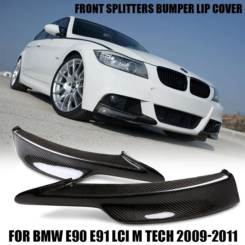 Front lip inserts for BMW 3 Series E90 E91 328i 325i LCI M-Tech Sports 2009 2010 2011 2012